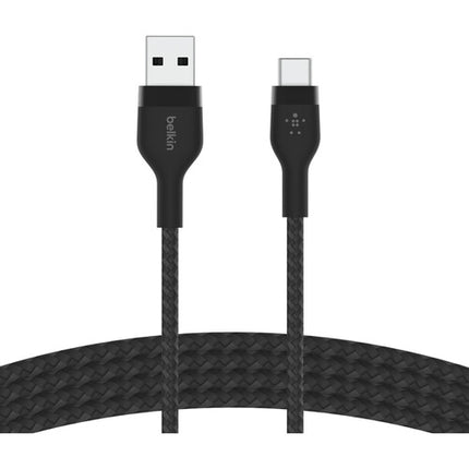 Belkin BoostCharge Pro Flex Cable USB-A a USB-C 6.6 pies silicona trenzado negro