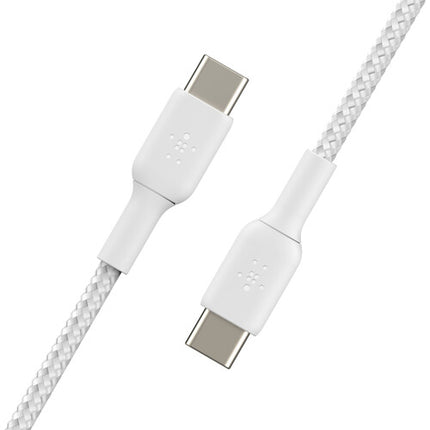 Belkin BoostCharge Cable USB-C Trenzado 60W 3.3 Pies Blanco