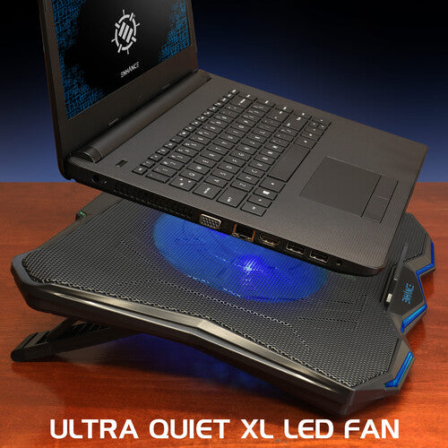 Enhance Cryogen 5 Base Refrigerante para Laptop con Ventilador Extra Grande y LED Azul