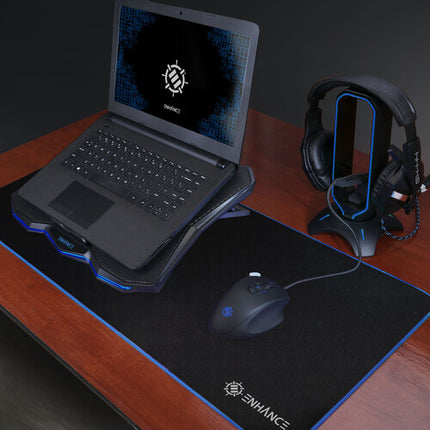 Enhance Cryogen 5 Base Refrigerante para Laptop con Ventilador Extra Grande y LED Azul