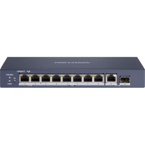 Hikvision DS-3E0510HP-E Switch 8 Puertos Gigabit PoE+ 110W 20Gb/s Rendimiento
