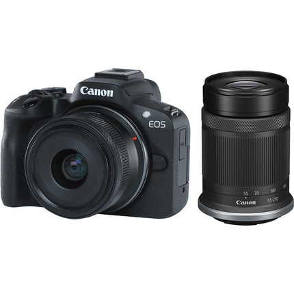 Canon EOS R50 Cámara sin Espejo 24.2MP UHD 4K Con Lentes 18-45mm y 55-210mm