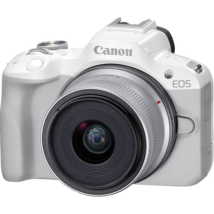 Canon EOS R50 Cámara Sin Espejo con Sensor 24.2MP y lente 18-45mm Blanco