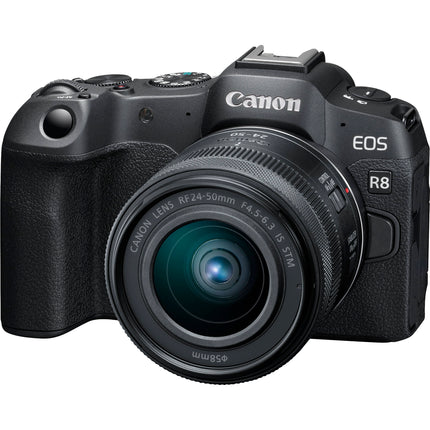 Canon EOS R8 Cámara sin Espejo 24.2MP Sensor Full Frame 4K60p Vídeo con Lente RF 24-50mm f4.5-6.3 IS STM