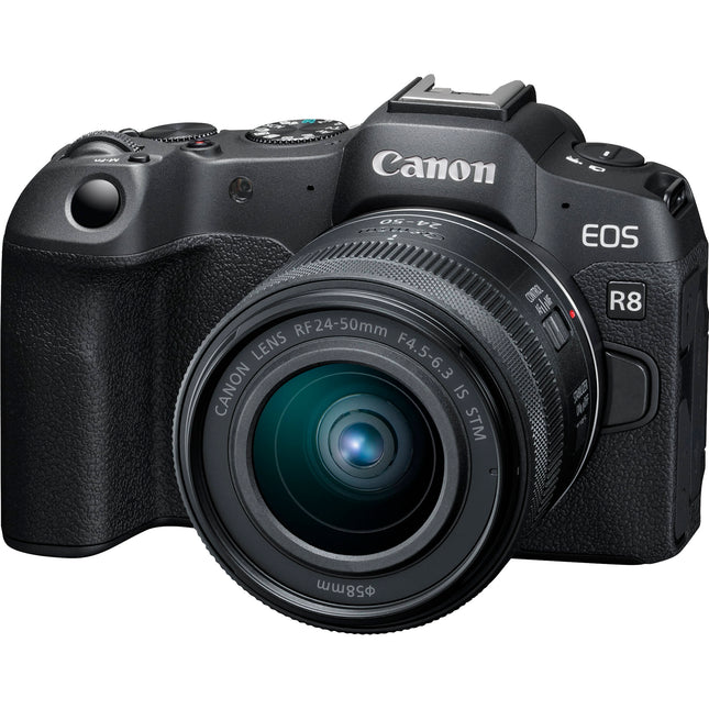 Canon EOS R8 Cámara sin Espejo 24.2MP Sensor Full Frame 4K60p Vídeo con Lente RF 24-50mm f4.5-6.3 IS STM