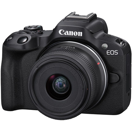 Canon EOS R50 cámara sin espejo con sensor 24.2MP y lente 18-45mm