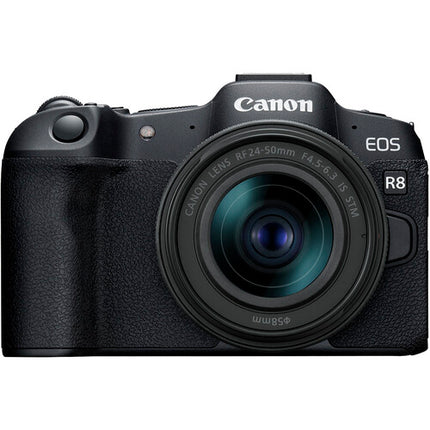 Canon EOS R8 Cámara sin Espejo 24.2MP Sensor Full Frame 4K60p Vídeo con Lente RF 24-50mm f4.5-6.3 IS STM