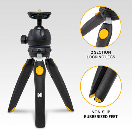 Kodak trípode 9 pulgadas capacidad 2 kg altura máxima 9 pulgadas con mando bluetooth