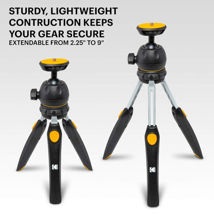 Kodak trípode 9 pulgadas capacidad 2 kg altura máxima 9 pulgadas con mando bluetooth