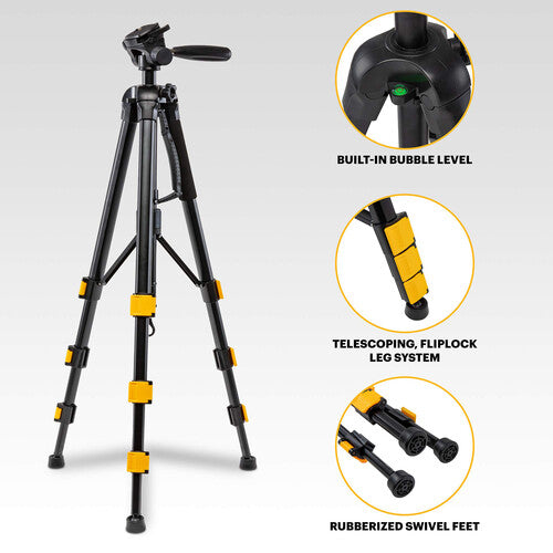 Kodak Photo Gear Tripode Ligero con Monopie Altura Max 62 Pulgadas Capacidad 4 kg