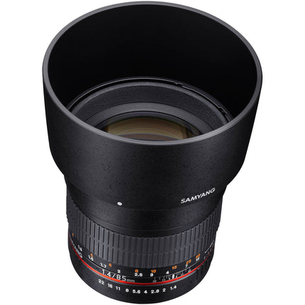 Samyang 85mm f/1.4 Lente Teleobjetivo Asférica para Nikon 3.3' Distancia Mínima con Chip Confirmación de Enfoque