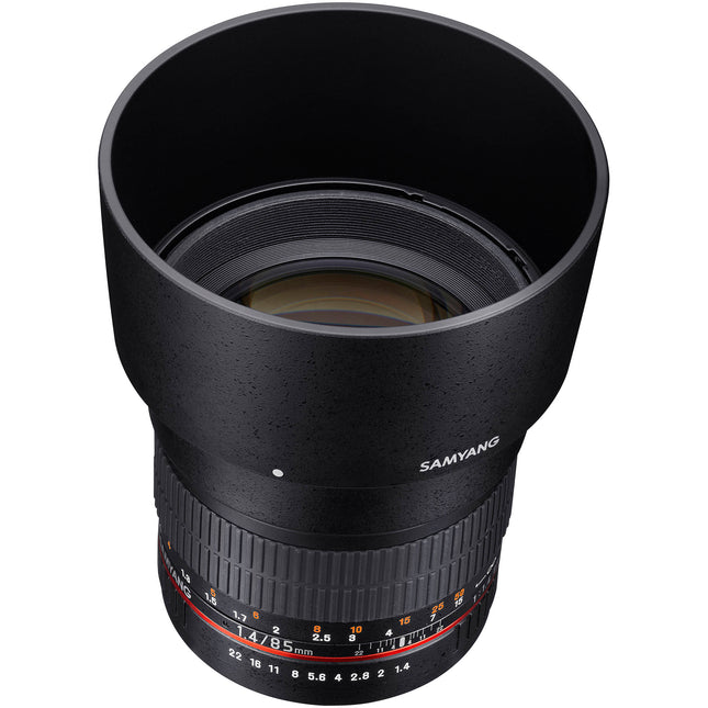 Samyang 85mm f/1.4 Lente Teleobjetivo Asférica para Nikon 3.3' Distancia Mínima con Chip Confirmación de Enfoque