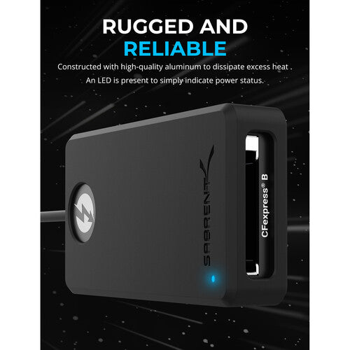 Sabrent CFexpress Type-B Lector de Tarjetas Thunderbolt 3 1500 MB/s aluminio portátil