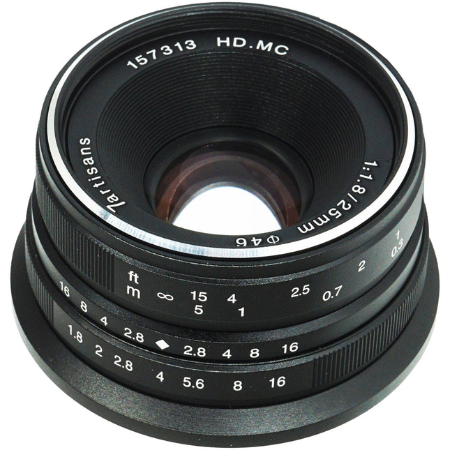 7Artisans 25mm f1.8 Objetivo para Sony E APS-C Manual 7.1 pulgadas distancia mínima de enfoque