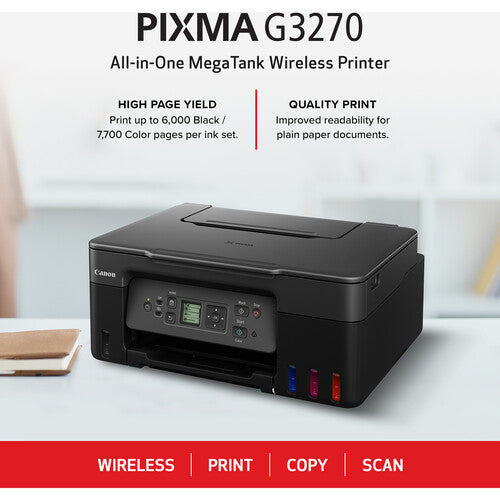 Canon PIXMA G3270 MegaTank Impresora multifunción inalámbrica 4800x1200 dpi Legal 100 hojas