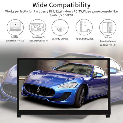 Wimaxit M1012 Pantalla Táctil 10.1" IPS 1024x600 con Altavoces para Raspberry Pi