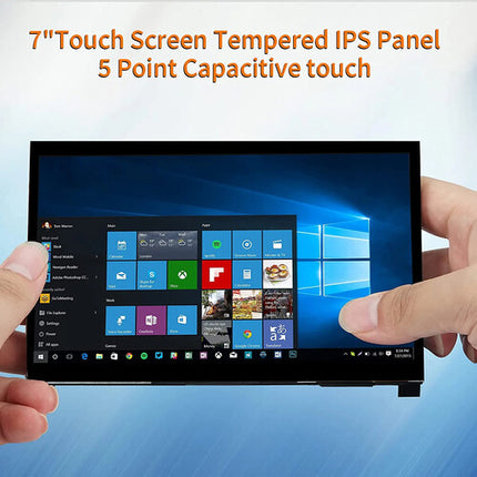 Wimaxit M728 Pantalla táctil 7" IPS 1024x600 para Raspberry Pi con altavoces