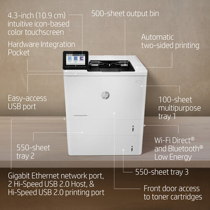 Impresora HP LaserJet Enterprise M611x Monocromo 1200x1200 dpi Dúplex Automático Wi-Fi