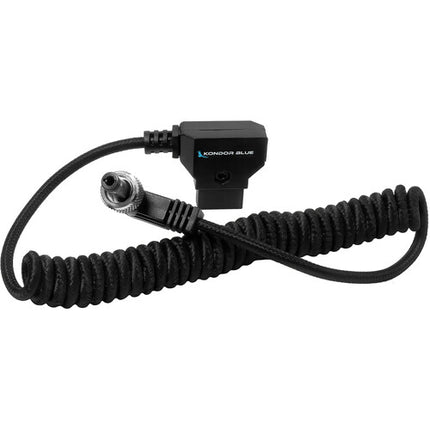 Kondor Blue Cable en espiral D-Tap a DC 2.5mm angular para amaran 1.3 a 2.7 pies