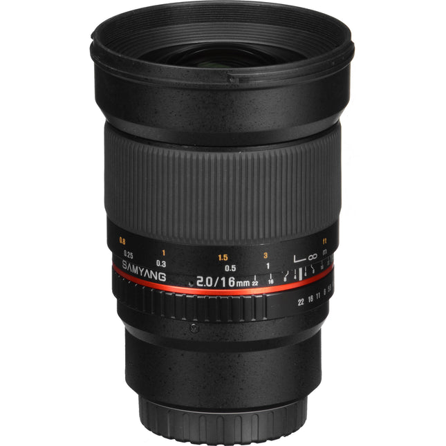 Samyang 16mm f2.0 ED AS UMC CS Objetivo para Canon EF-M 25.6mm APS-C