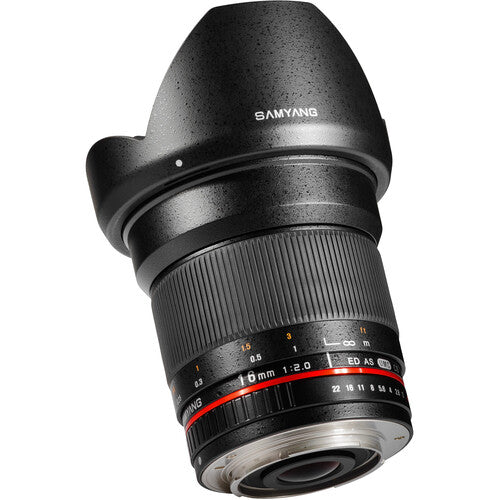 Samyang 16mm f2.0 ED AS UMC CS Objetivo para Canon EF-M 25.6mm APS-C