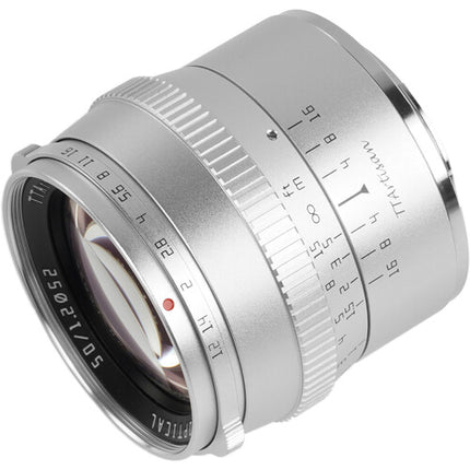 Objetivo TTArtisan 50mm f1.2 para Sony E Montura APS-C 75mm Plata