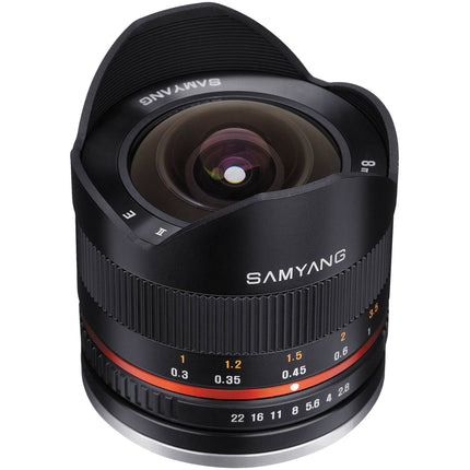 Samyang 8mm f/2.8 Fisheye II Lente para Canon EF-M Montura 180° Ángulo UMC