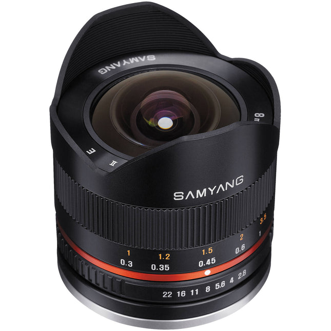 Samyang 8mm f/2.8 Fisheye II Lente para Canon EF-M Montura 180° Ángulo UMC