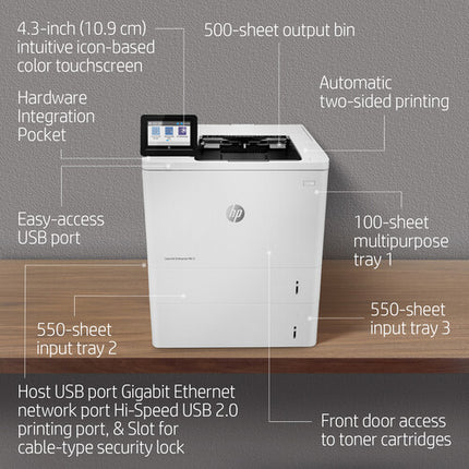 HP Monochrome LaserJet Enterprise M612dn Impresora Láser 1200x1200 dpi 75 ppm Duplex