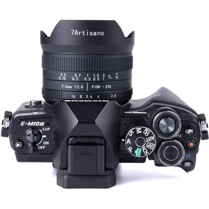 7Artisans 7.5mm f/2.8 II Lente Ojo de Pez Micro Cuatro Tercios 190° 15mm