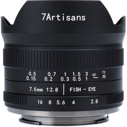 7Artisans 7.5mm f/2.8 II Lente Ojo de Pez Micro Cuatro Tercios 190° 15mm