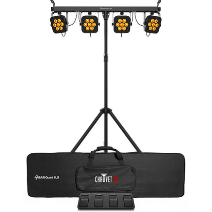 CHAUVET DJ 4Bar Quad ILS Sistema de Iluminación RGBA 28 LEDs 14° haz con control inalámbrico