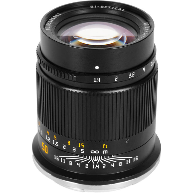 TTArtisan 50mm f/1.4 Objetivo Manual para Nikon Z Filtro 49mm