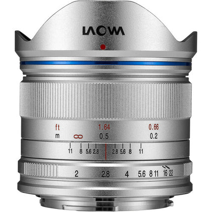 Venus Optics Laowa 7.5mm f 2 Objetivo Micro Cuatro Tercios Plateado con Parasol y Tapas