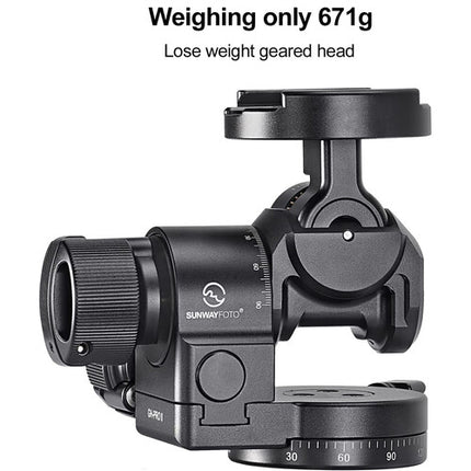 Sunwayfoto GH-PROIIS Cabezal de Trípode Engranado 4.1 Pulgadas 8.8 lb Capacidad