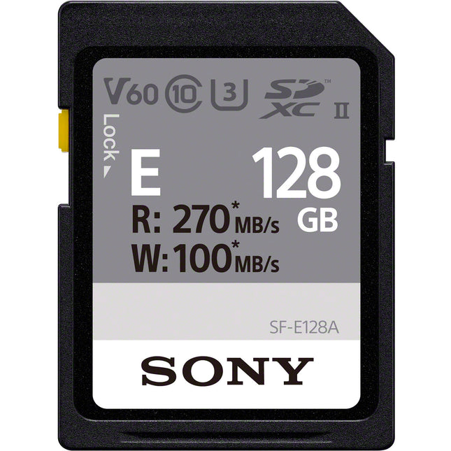 Sony 128GB SF-E Series Tarjeta de Memoria SDXC UHS-II Velocidad 270MB/s Clase 10