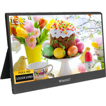 Wimaxit M1331CV2 Monitor portátil 13.3" HDR Full HD 1920x1280 300 nits con cables y funda