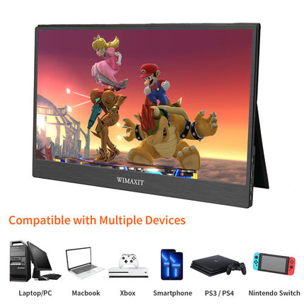 Wimaxit M1331CV2 Monitor portátil 13.3" HDR Full HD 1920x1280 300 nits con cables y funda