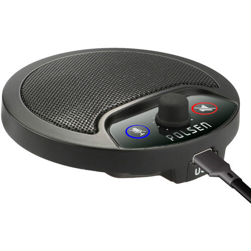 Micrófono USB Polsen Boundary con Salida de Auriculares 360° Omnidireccional