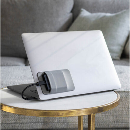 Max Huggins Slipdrive funda pequeña gris para SSD externa 3M adhesivo y correa interna elastica