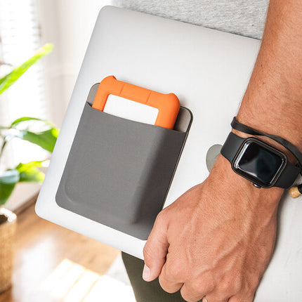 Max Huggins Slipdrive Funda para SSD 3M Adhesivo y Banda Elástica Large Gris