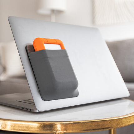 Max Huggins Slipdrive Funda para SSD 3M Adhesivo y Banda Elástica Large Gris