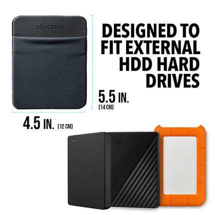 Max Huggins Slipdrive funda elástica para SSD externa adhesiva 3M negra grande