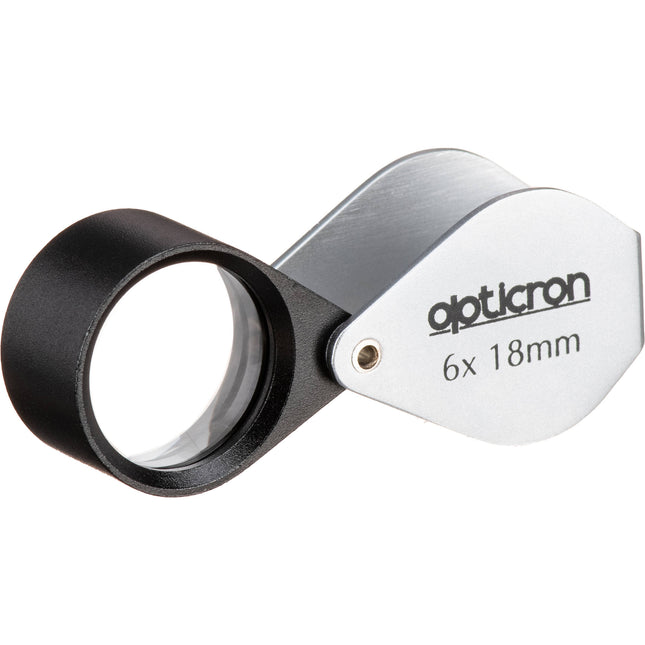 Opticron 6x Lupa Plegable de Inspección Metal con 2 Lentes Vidrio