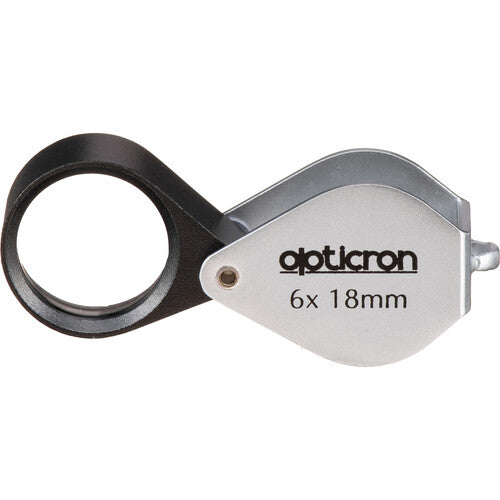 Opticron 6x Lupa Plegable de Inspección Metal con 2 Lentes Vidrio