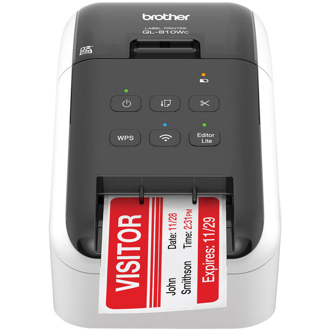 Brother QL-810WC Impresora de Etiquetas Profesional Inalámbrica Wi-Fi 2.4 Pulgadas 110 Etiquetas Minuto