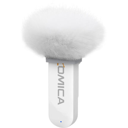 Comica Audio Vimo S MI sistema de micrófono inalámbrico para 2 personas con conector Lightning para iOS blanco 2.4 GHz alcance 200 m batería con estuche de carga