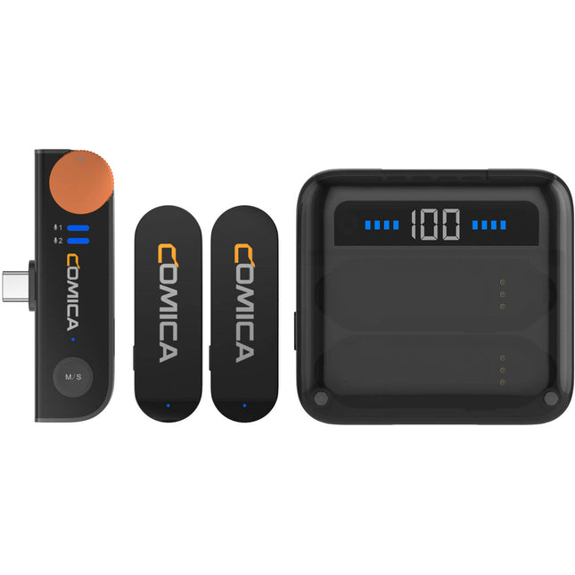 Comica Audio Vimo S UC Sistema de Micrófono Inalámbrico para 2 Personas con USB-C y Alcance de 200 m