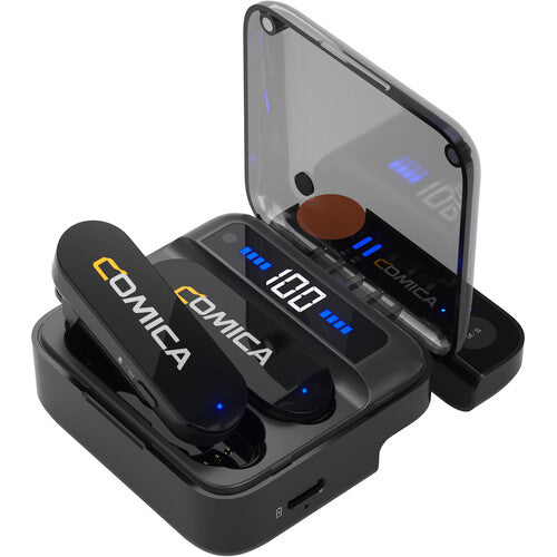 Comica Audio Vimo S UC Sistema de Micrófono Inalámbrico para 2 Personas con USB-C y Alcance de 200 m