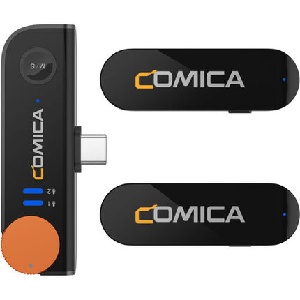 Comica Audio Vimo S UC Sistema de Micrófono Inalámbrico para 2 Personas con USB-C y Alcance de 200 m
